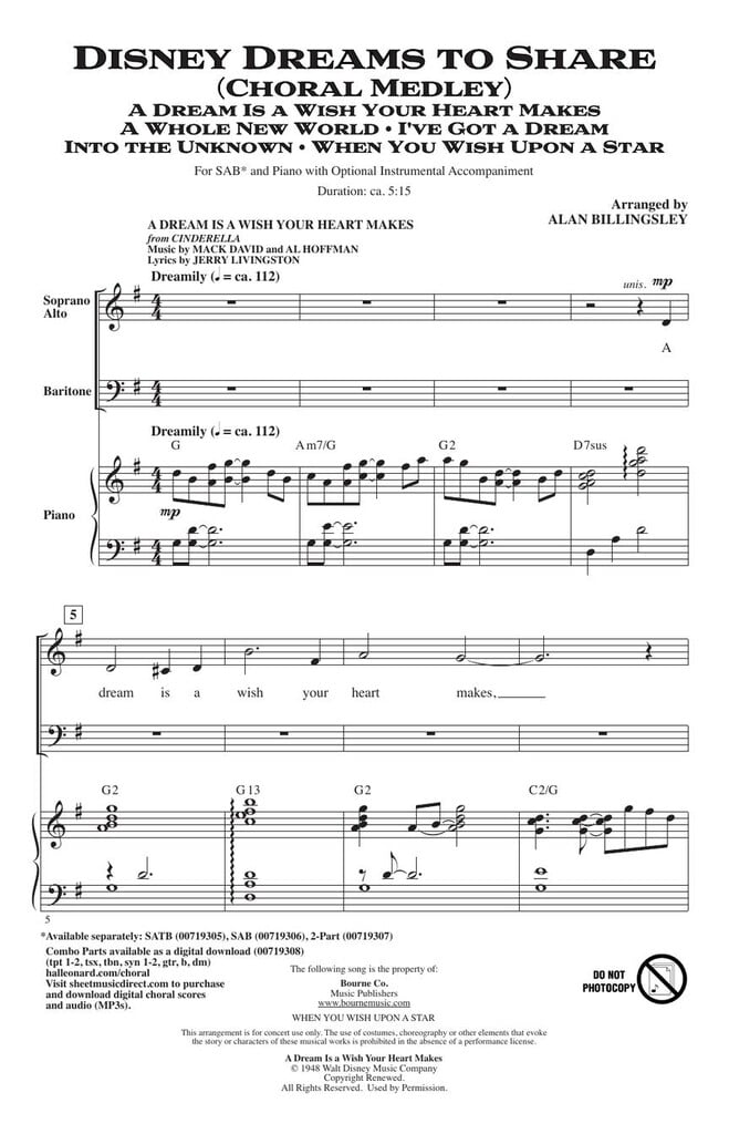 Disney Dreams to Share (Choral Medley)